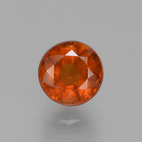 1.5ct Round Facet Cinnamon Orange Hessonite Garnet for sale thumb image of 1.5ct Round Facet Cinnamon Orange Hessonite Garnet (ID: 433182)