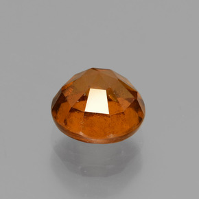 Hessonite Garnet Gemstone in 6.4 mm Size for Sale, Hessonite Garnet Stone in Cinnamon Orange Color