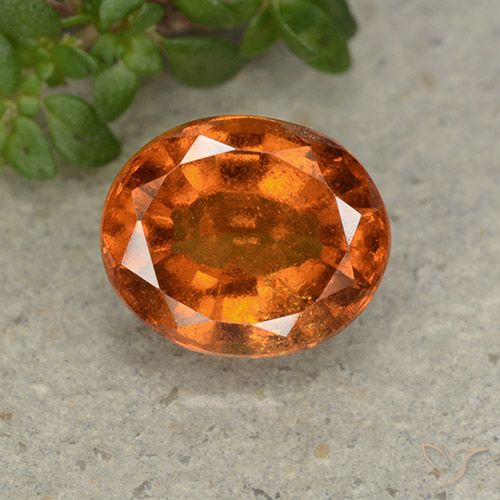 2.22ct Natural Deep Orange Hessonite Garnet, Oval, VS