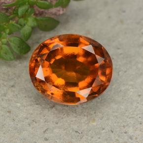 Deep Orange Hessonite Garnet Gem - 2.7ct Oval Facet (ID: 495351)