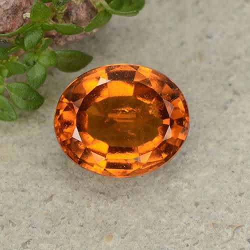 2.38ct Natural Deep Orange Hessonite Garnet, Oval, VS-SI