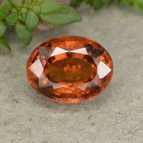 2.79ct Natural Deep Orange Hessonite Garnet, Oval, VS