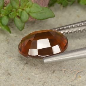 Hessonite Garnet Gemstone in 9.3 x 7.7 mm Size for Sale, Hessonite Garnet Stone in Dark Orange Color