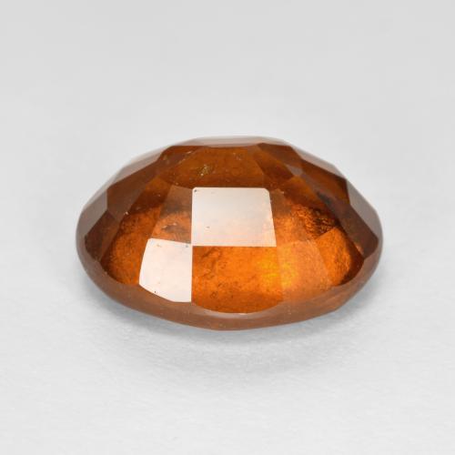 Hessonite Garnet Gemstone in 11.7 x 9.5 mm Size for Sale, Hessonite Garnet Stone in Amber Orange Color