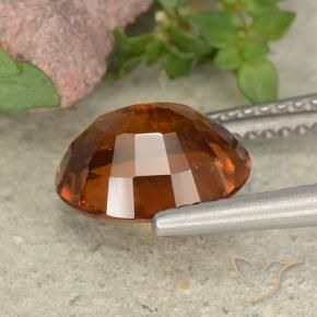 Hessonite Garnet Gemstone in 9.6 x 7.8 mm Size for Sale, Hessonite Garnet Stone in Dark Orange Color