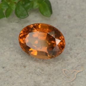 1.80 ct Orange Hessonite Garnet Stone, Natural Hessonite Garnet in Oval Facet Shape for Sale