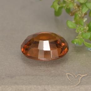 Hessonite Garnet Gemstone in 8.3 x 6.7 mm Size for Sale, Hessonite Garnet Stone in Fire Orange Color