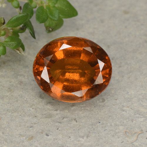 1.82ct Natural Deep Orange Hessonite Garnet, Oval, VS-SI