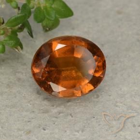 1.82 ct Orange Hessonite Garnet Stone, Natural Hessonite Garnet in Oval Facet Shape for Sale
