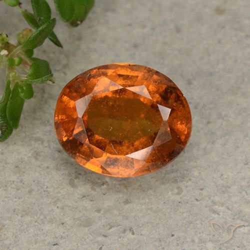 1.81ct Natural Deep Orange Hessonite Garnet, Oval, VS-SI