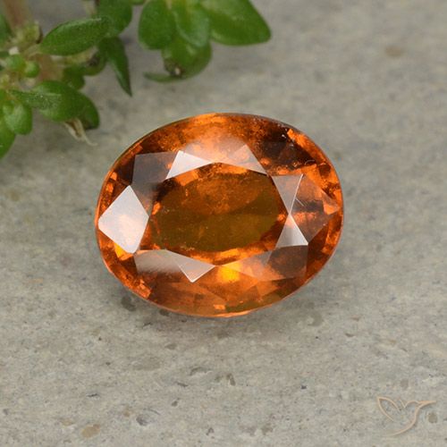 1.84ct Natural Deep Orange Hessonite Garnet, Oval, VS-SI