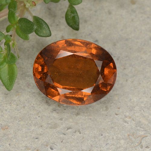 Ámbar naranja Granate Hesonita Gema - 2.3ct Forma ovalada (ID: 495371)