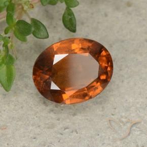 2.26 ct Orange Hessonite Garnet Stone, Natural Hessonite Garnet in Oval Facet Shape for Sale