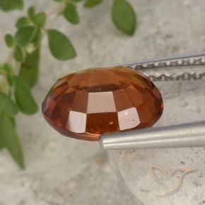 Hessonite Garnet Gemstone in 8.6 x 7 mm Size for Sale, Hessonite Garnet Stone in Reddish Orange Color