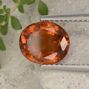 2.79 ct Orange Hessonite Garnet Stone, Natural Hessonite Garnet in Oval Facet Shape for Sale