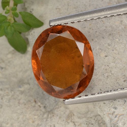 2.71ct Natural Medium-Dark Orange Hessonite Garnet, Oval, VS