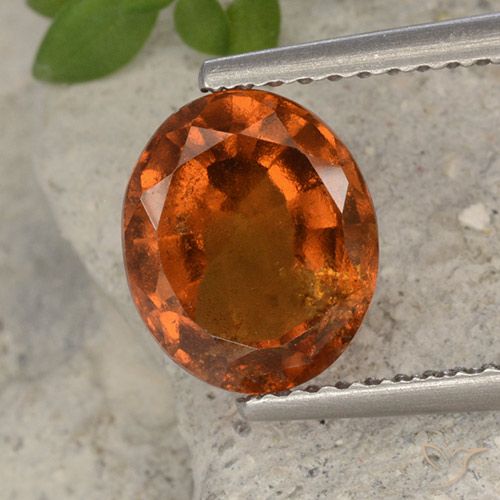 2.40ct Natural Deep Orange Hessonite Garnet, Oval, VS-SI