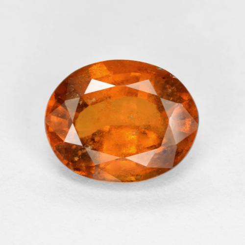 Темно-оранжевый Гранат Гессонит Камень - 2.1ct Фасетный Овал (ID: 496426)