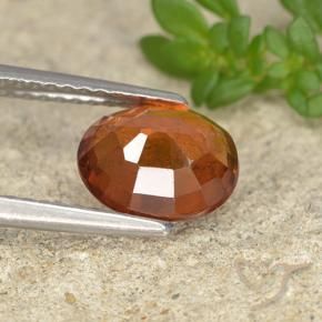 Hessonite Garnet Gemstone in 8.3 x 6.8 mm Size for Sale, Hessonite Garnet Stone in Deep Orange Color