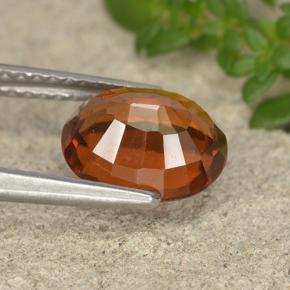 Hessonite Garnet Gemstone in 8.8 x 7.3 mm Size for Sale, Hessonite Garnet Stone in Orange Color