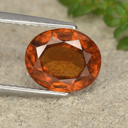 2.61ct Natural Amber Orange Hessonite Garnet, Oval, VS-SI