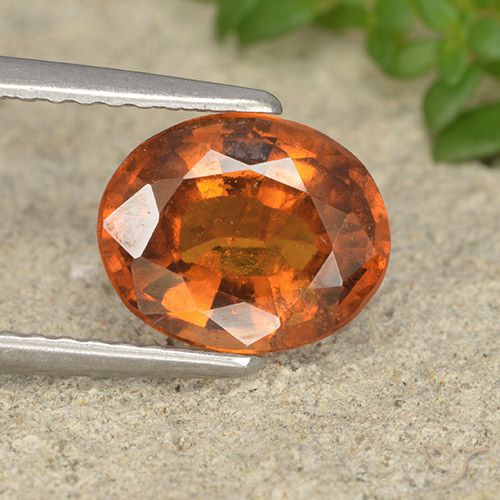 2.01ct Natural Medium-Dark Orange Hessonite Garnet, Oval, VS-SI