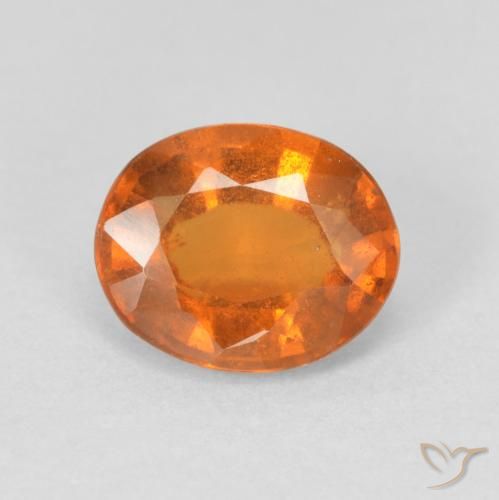 1.97ct Natural Deep Orange Hessonite Garnet, Oval, VS-SI