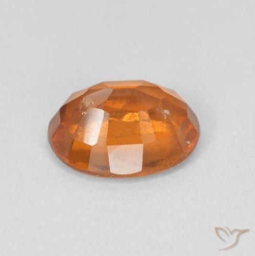 Hessonite Garnet Gemstone in 8.5 x 7 mm Size for Sale, Hessonite Garnet Stone in Deep Orange Color