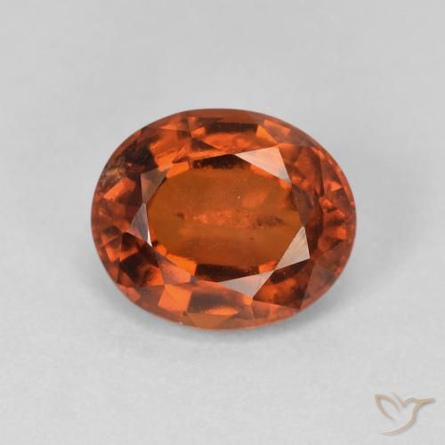 2.76ct Natural Deep Orange Hessonite Garnet, Oval, VS