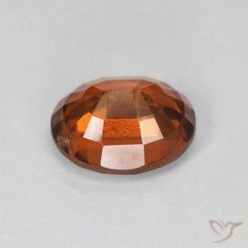 Hessonite Garnet Gemstone in 9.1 x 7.6 mm Size for Sale, Hessonite Garnet Stone in Deep Orange Color