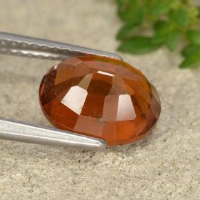 Hessonite Garnet Gemstone in 10 x 8 mm (calibrated) Size for Sale, Hessonite Garnet Stone in Reddish Orange Color