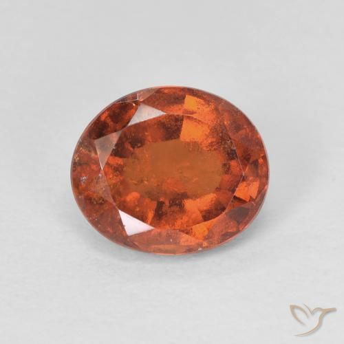 2.42ct Orange Hessonite Garnet Gemstone | Oval Cut | 8.6 x 7.2 mm ...