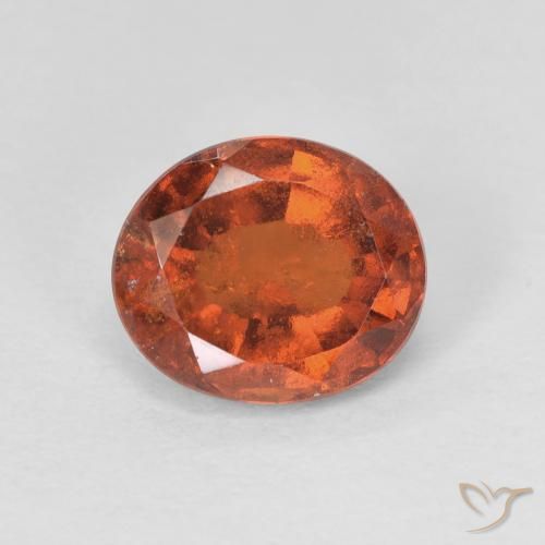 2.42ct Natural Medium Orange Hessonite Garnet, Oval, VS-SI