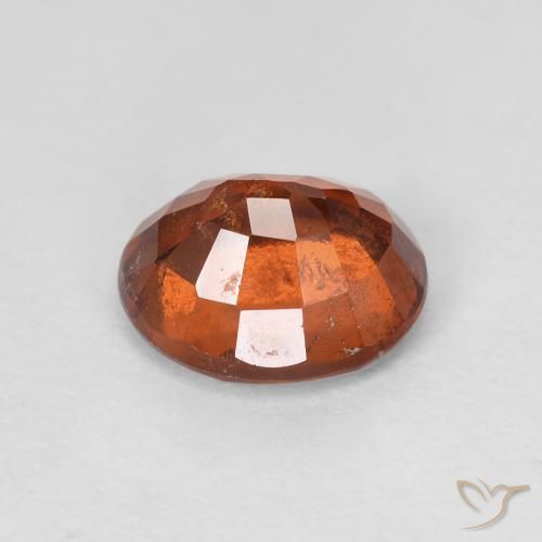 Hessonite Garnet Gemstone in 8.6 x 7.2 mm Size for Sale, Hessonite Garnet Stone in Medium Orange Color