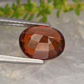 Hessonite Garnet Gemstone in 8.9 x 7.3 mm Size for Sale, Hessonite Garnet Stone in Medium Red Color