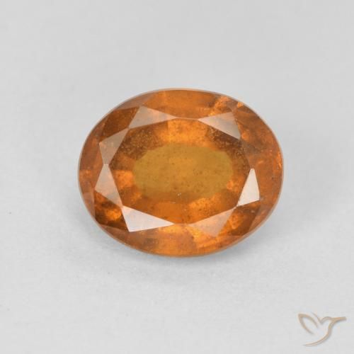 2.19ct Natural Medium Dark-Orange Hessonite Garnet, Oval, VS-SI