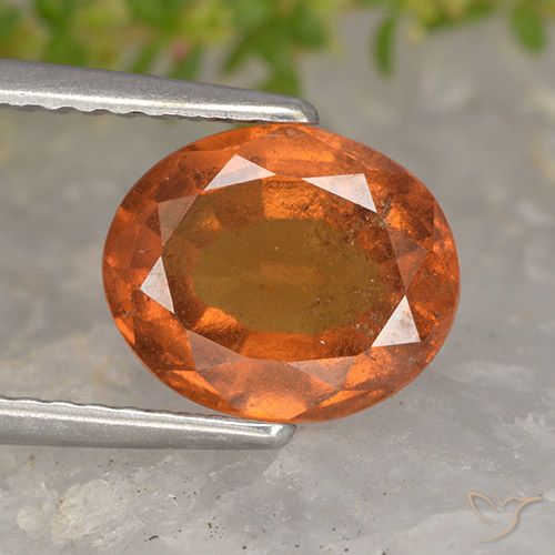 2.27ct Natural Deep Orange Hessonite Garnet, Oval, VS-SI