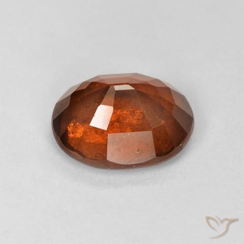 Hessonite Garnet Gemstone in 9 x 7 mm (calibrated) Size for Sale, Hessonite Garnet Stone in Dark Orange Color