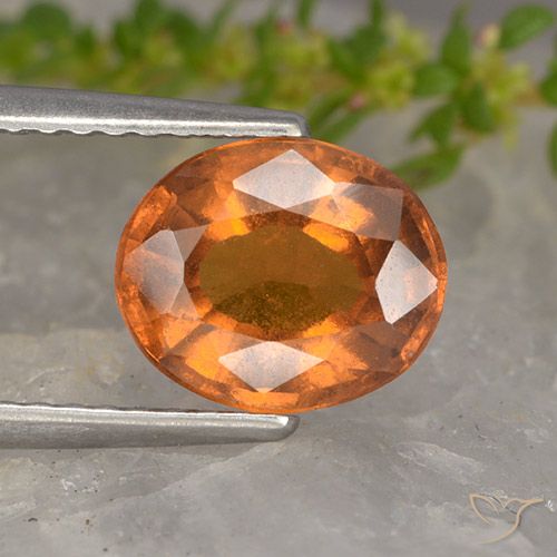 1.99ct Natural Deep Orange Hessonite Garnet, Oval, VS-SI