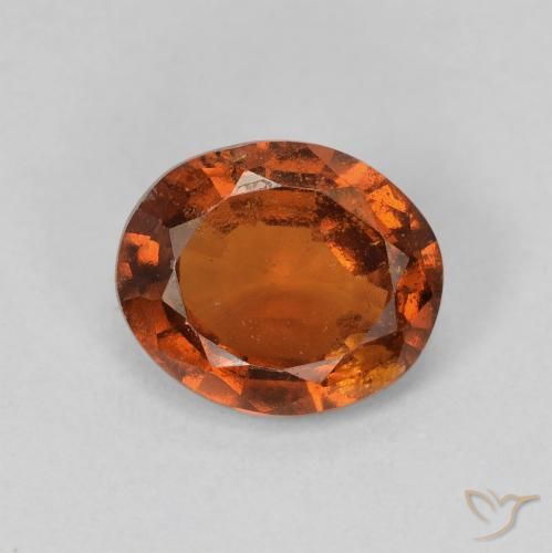 1.86ct Natural Deep Orange Hessonite Garnet, Oval, VS-SI