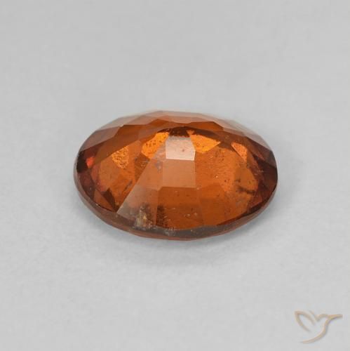 Hessonite Garnet Gemstone in 8.4 x 7.1 mm Size for Sale, Hessonite Garnet Stone in Deep Orange Color