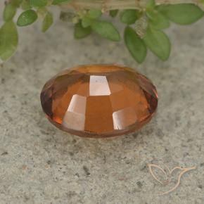 Hessonite Garnet Gemstone in 9 x 7.4 mm Size for Sale, Hessonite Garnet Stone in Medium-Dark Orange Color
