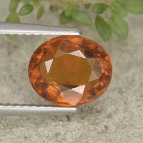 Темно-оранжевый Гранат Гессонит Камень - 2.5ct Фасетный Овал (ID: 496763)