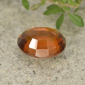 Hessonite Garnet Gemstone in 8.9 x 7.6 mm Size for Sale, Hessonite Garnet Stone in Deep Orange Color