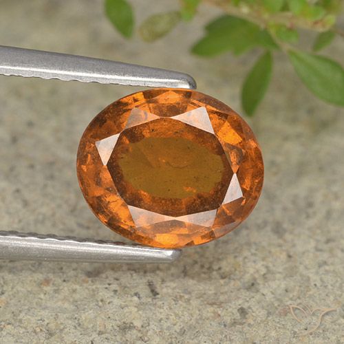 1.94ct Natural Deep Orange Hessonite Garnet, Oval, VS-SI