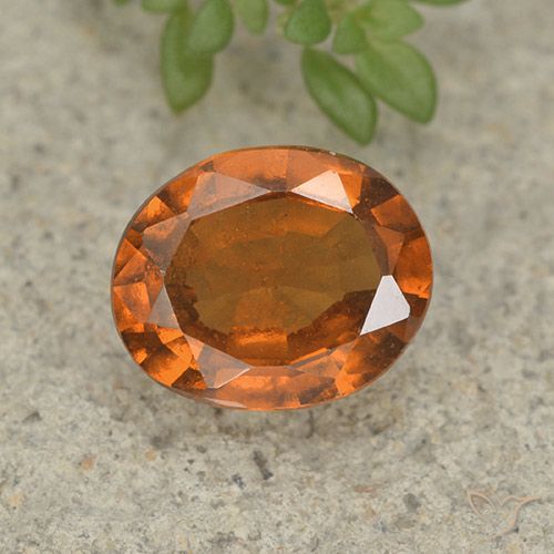 1.83ct Natural Medium-Dark Orange Hessonite Garnet, Oval, VS-SI