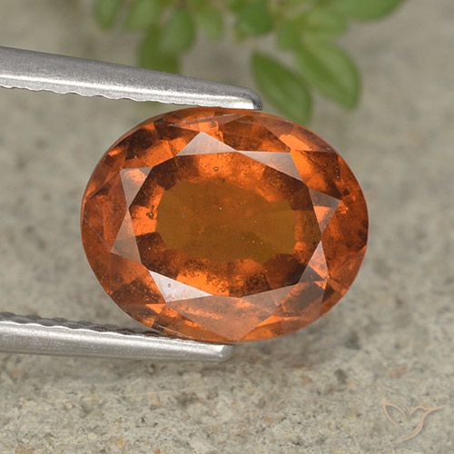 2.73ct Natural Amber Orange Hessonite Garnet, Oval, VS-SI