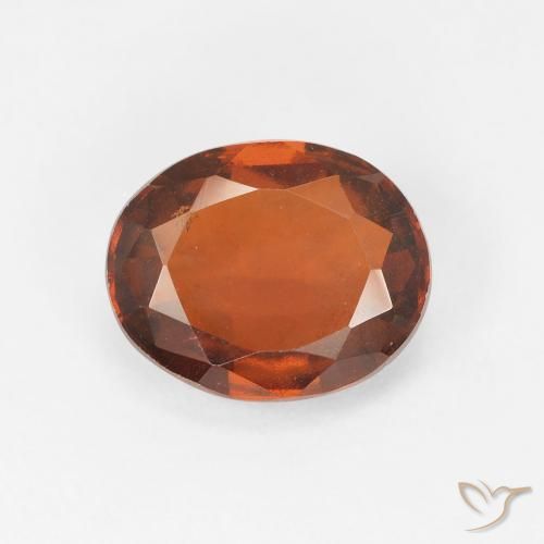 2.90ct Natural Medium Orange Hessonite Garnet, Oval, VS