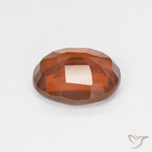 Hessonite Garnet Gemstone in 9.6 x 7.7 mm Size for Sale, Hessonite Garnet Stone in Medium Orange Color