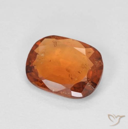 1.82 ct Orange Hessonite Garnet Stone, Natural Hessonite Garnet in Cushion-Cut Shape for Sale